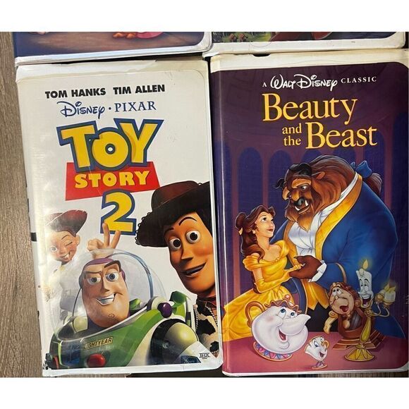 Disney Set of 6 Vintage VHS Tapes Cinderella Lion King Toy Story Beauty Beast - Picture 2 of 10